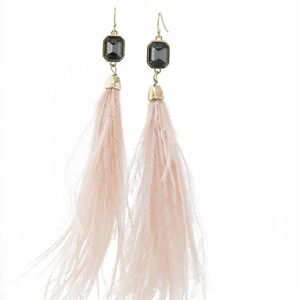 Feathered Crystal Earrings